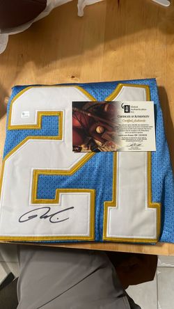 LaDanian Tomlinson powder blue signed Jersey