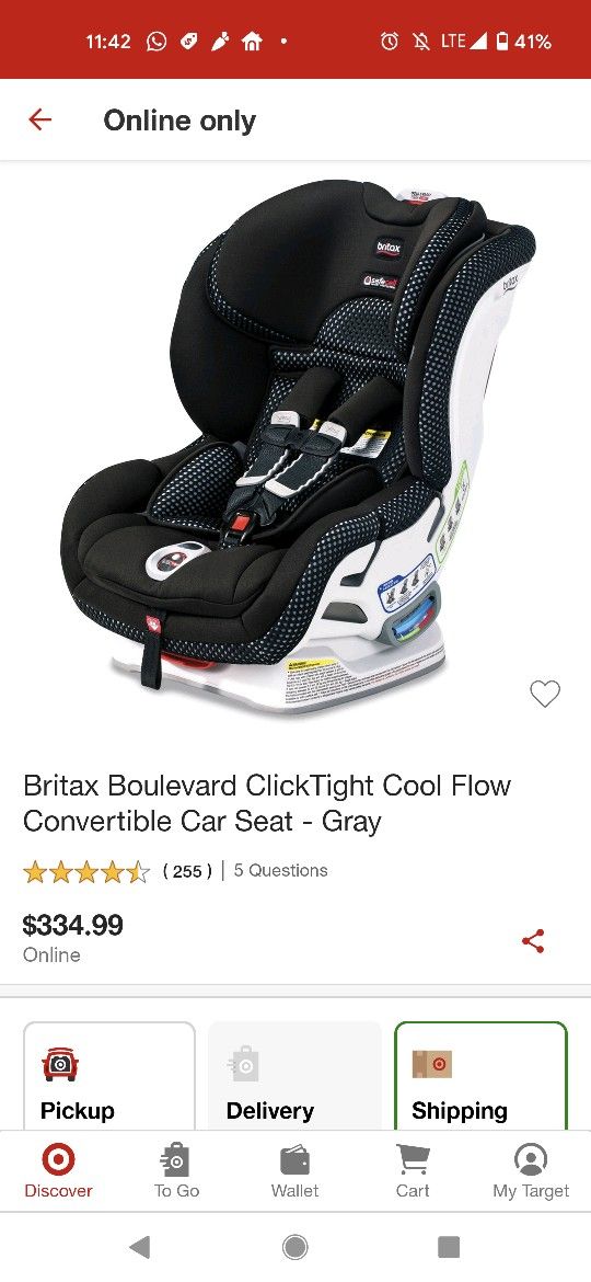 Britax BOULEVARD Cool Flow NIB