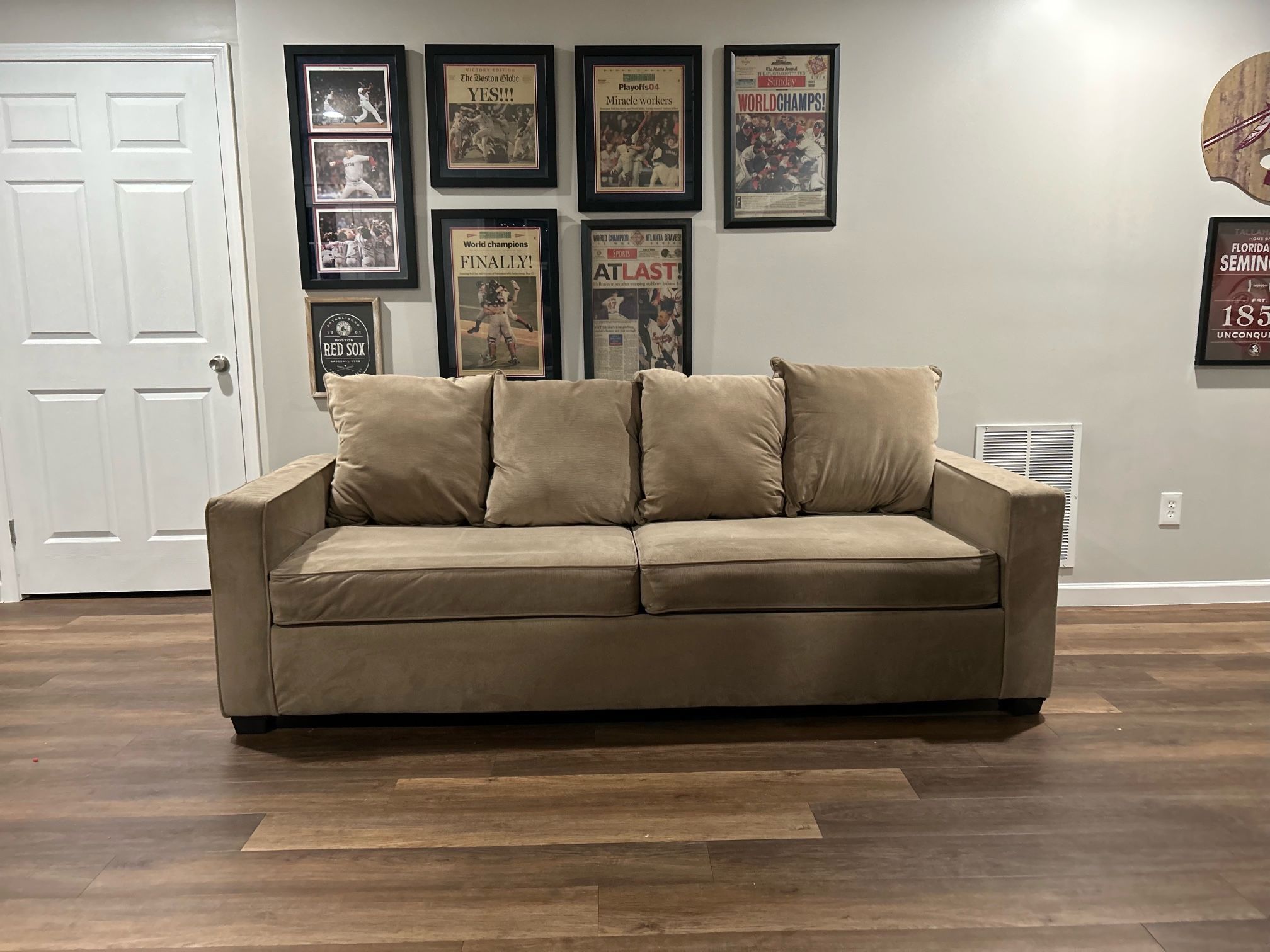 FREE DELIVERYπ Tan Sofa Bed