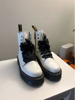Dr. Martens Jadon platform boots - white - size 6