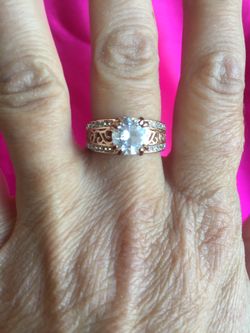 Rose gold plated size 7