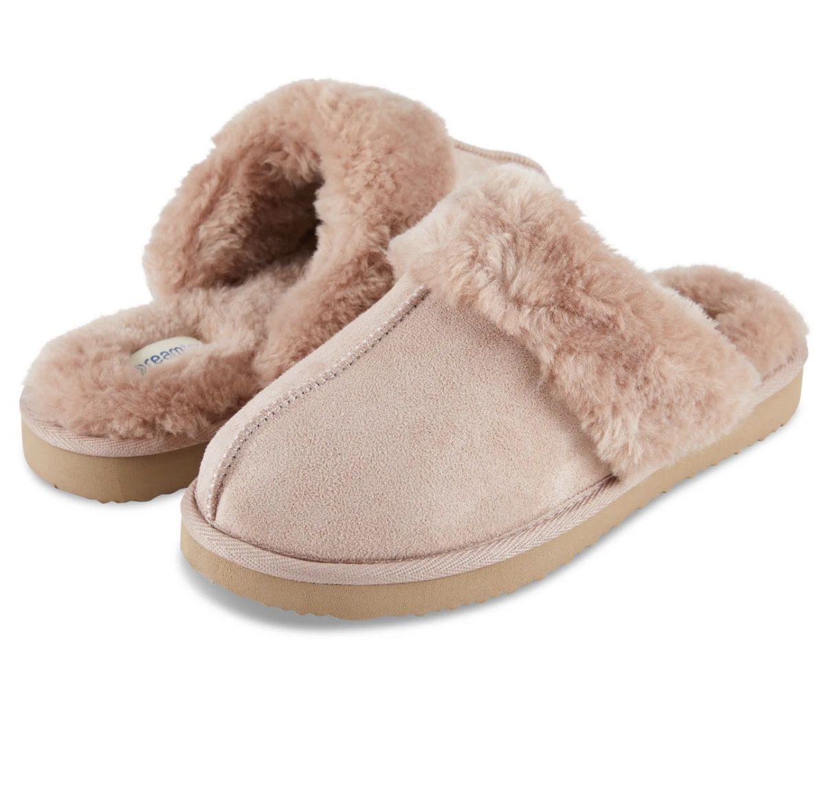 Dream Toes Women's Vegan Leather EVA Scuff Slipper size 8 pink