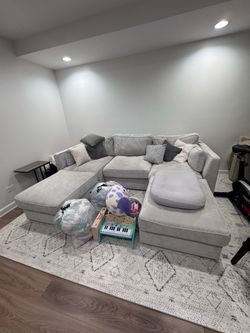 Lovesac Gray Sectional Sofa