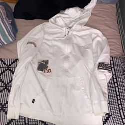 SEAN JOHN P DIDDY CREAM ZIP UP JACKET (FIT LIKE XXL)