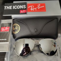 🔥️‍NEW Ray Ban RB3026 62mm Aviator Silver/Grey Sunglasses