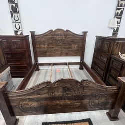 Set Recámara King 💯% madera