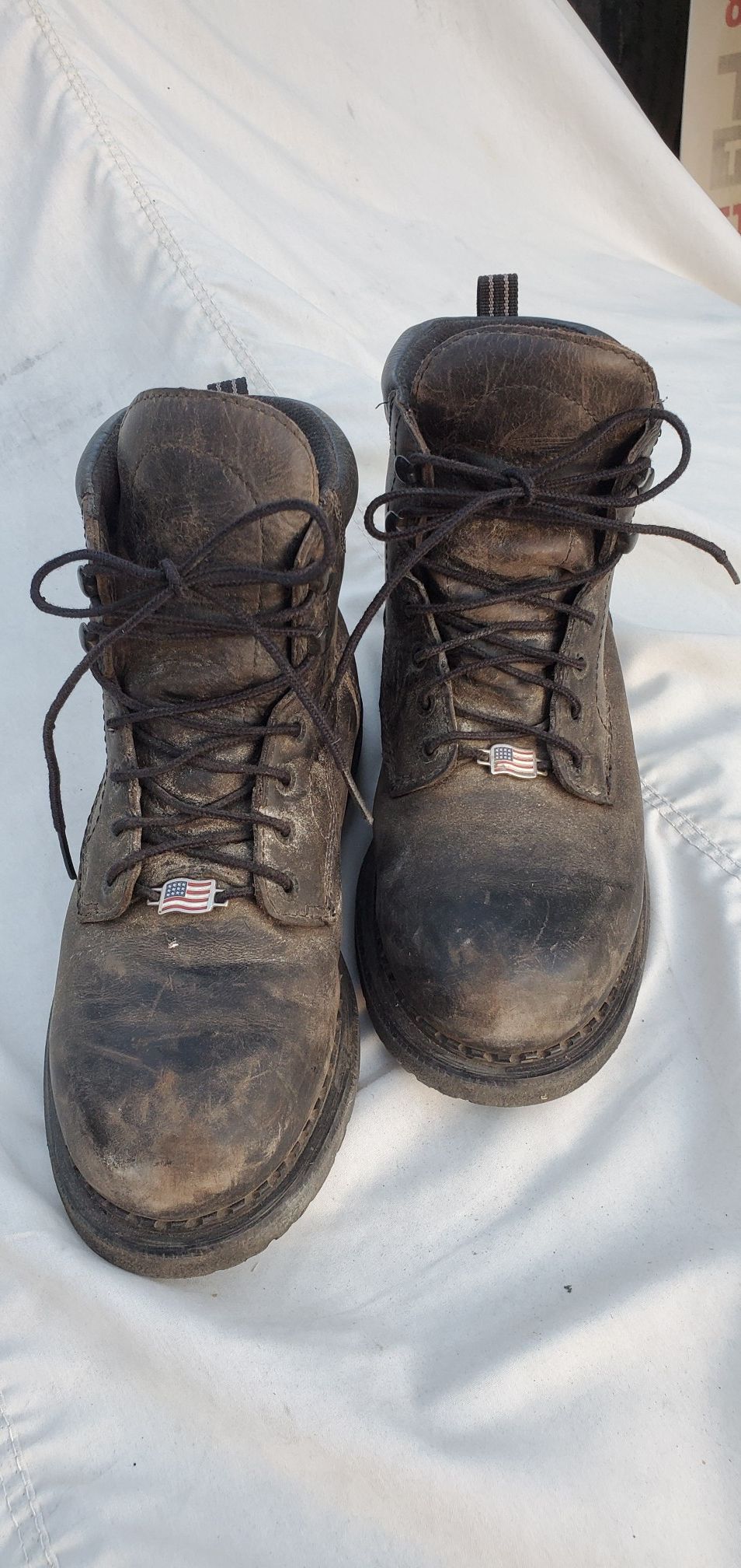 Used Men's Red Wing Work Boots Size 7 1/2