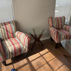 Accent Chairs And 3 Piece Dining Set (living room)