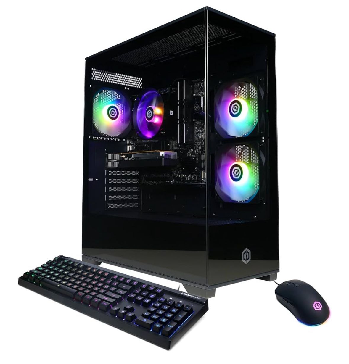 CyberPowerPC Gamer Master Gaming PC, AMD Ryzen 5 5500 3.6GHz, Radeon RX 6400 4GB, 16GB DDR4, 500GB PCIe Gen4 SSD, WiFi Ready & Windows 11 Home (GMA310