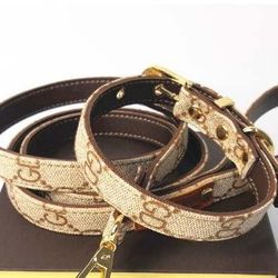 Dog Collar And Leash Set