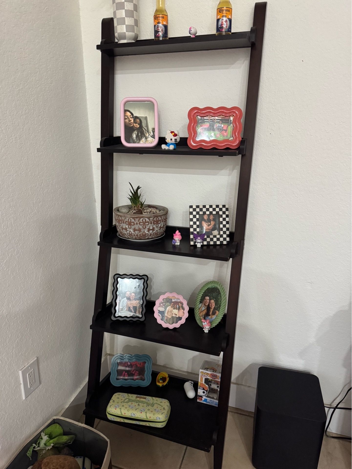 5 Tier Ladder Shelf Bookcase