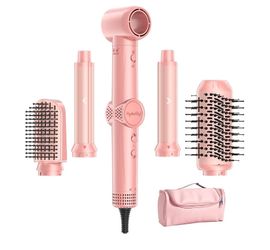 5-in-1 Air Styler, High-Speed Hair Dryer & Blow Dryer Brush with Auto Wrap Curls (L/R), Fast Drying, Volumizing & Frizz-Free, No Heat Damage, Includes