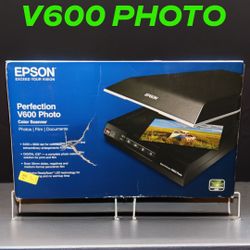 Epson Perfection V600 Photo Wired USB Connectivity Color Scanner - 6400 x 9600 dpi, Enlargements up to 17" x 22" Flatbed Image Scanner