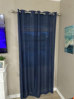 Blue Hanging Curtains