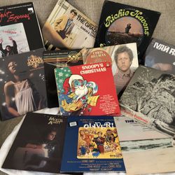 Set Of 12 Vintage Record Albums From The 60’s 70’s & 80’s