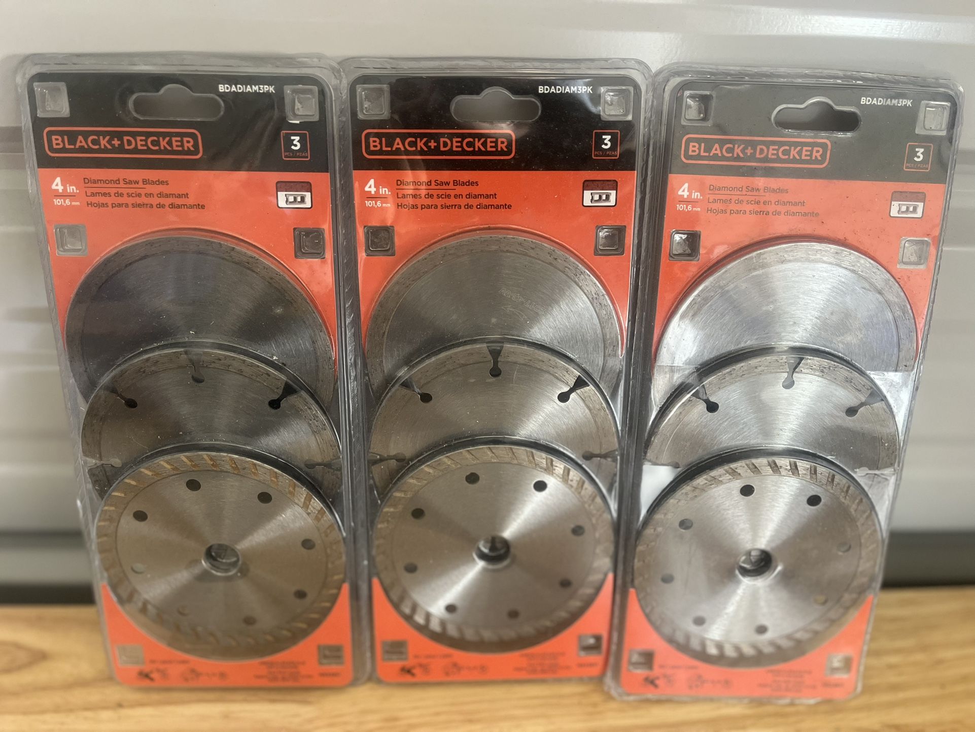 3 Pks Of 4 Inch Diamond Grinder Saw Blades