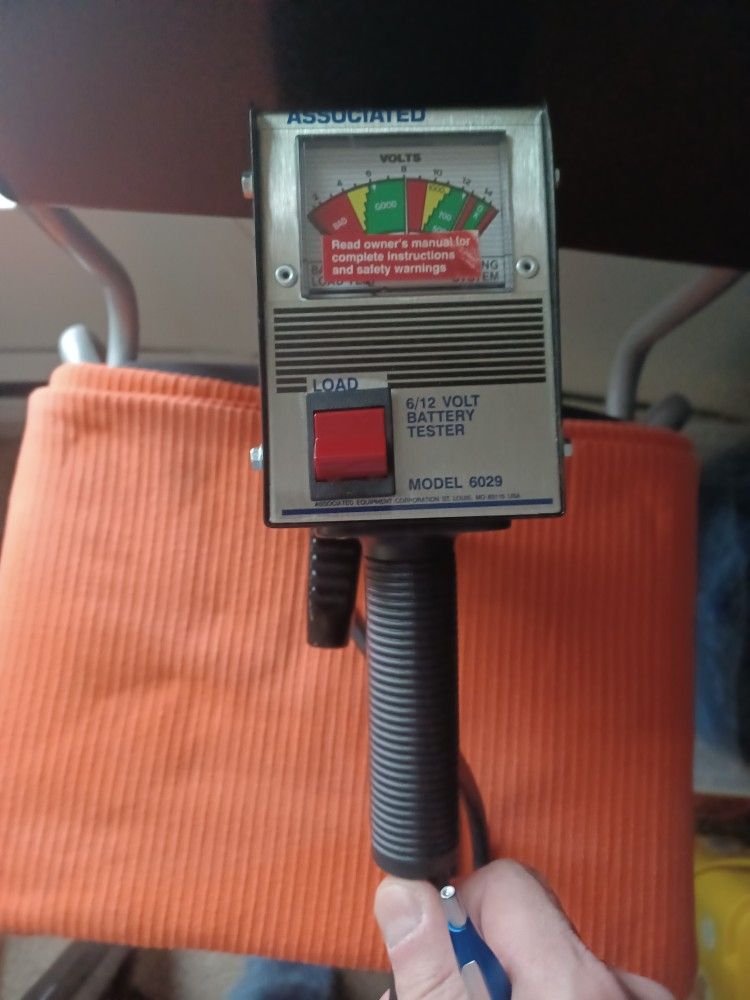 Associated,6/12 VOLT BATTERY TESTER,WITH LOAD SWICTH