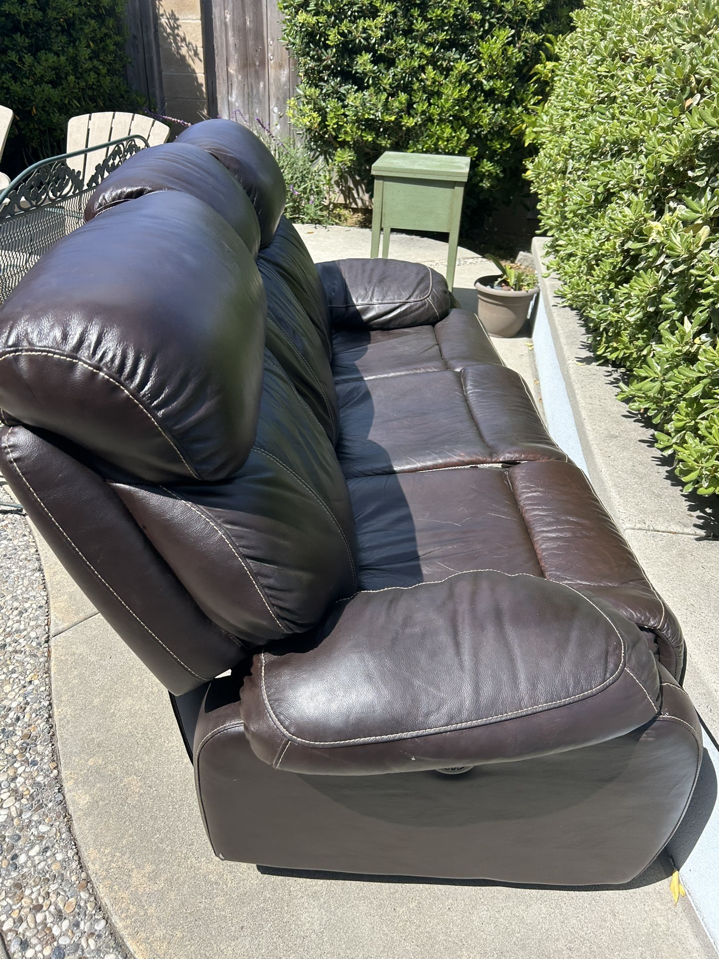 Brown Leather Couch—FREE