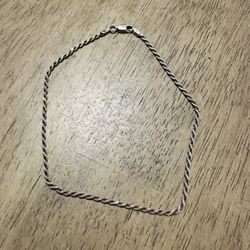 925 REAL SILVER ANKLE OR BRAZZALETE CHAIN BEATIFUL PERFECT CONDITION 