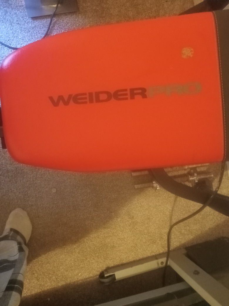 Black And Red Weider Pro Weight Bench