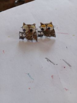Handmade owl Earrings new