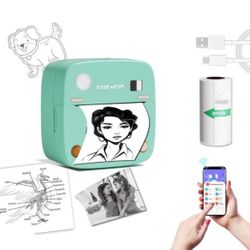 New In Box Wireless Bluetooth Portable Photo Printer,Mini Sticker Printer Compatible With IOS&Android,Instant Printing