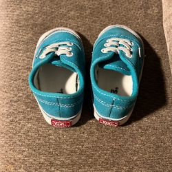 Vans Infant Size 4 Turquoise Like Brand New 