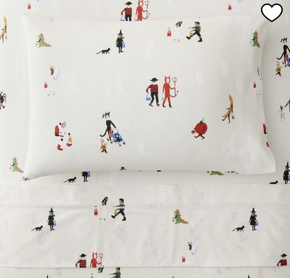 West Elm Trick or Treat Glow-in-the-Dark Sheet Set