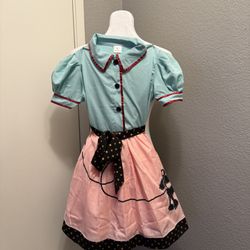 50s Girls Costume Poodle Skirt Halloween Party Dress Up Small