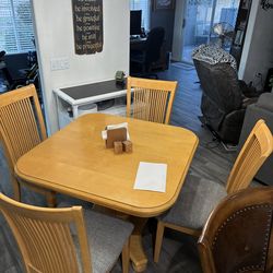 Table And Chairs and 4 counter height bar stools!