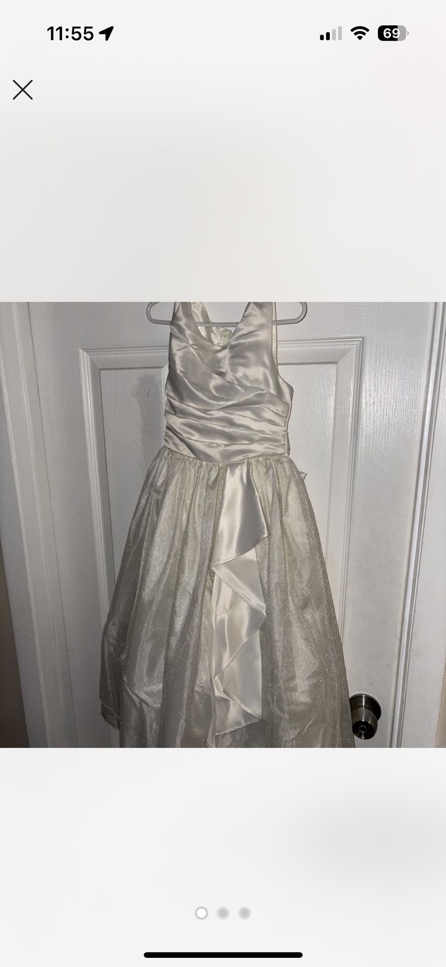 Ivory Flower Girl Dress Sz 6-7