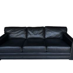 Black Nailhead Sofa 