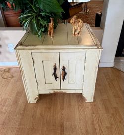 Artistic Wood Side Table