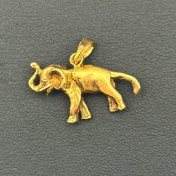 Jewelry 14k solid yellow gold pendant Elephant charm 4.5 grams ELEPHANT ONLY