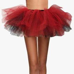 Women's Mini Puffy Bubble 6-Layered Ballet Halloween Tutu Costume Tulle Skirt