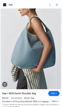 Beis Denim Shoulder Bag