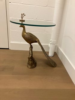 Anthropologie icon side peacock table