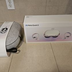 Meta Quest 2 VR Headset 256GB w/ Carrying Case & Elite Strap