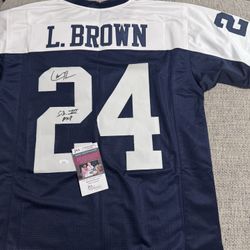 Larry Brown Signed Autograph Custom Jersey - JSA Coa - Dallas Cowboys