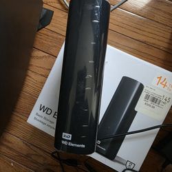 WD Elements Desktop HHD Storage 14TB USB 3.0 External Drive with Box 