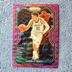 Lamelo Ball 2020-21 Rookie Purple Wave Prizm Panini No. 278 Charlotte Hornets 