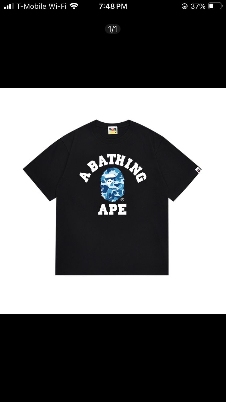 A Bathing Ape Blue Camo Tee