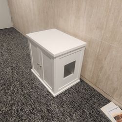 Refined Feline cat litter box enclosure cabinet Only Cabinet No Drawers 