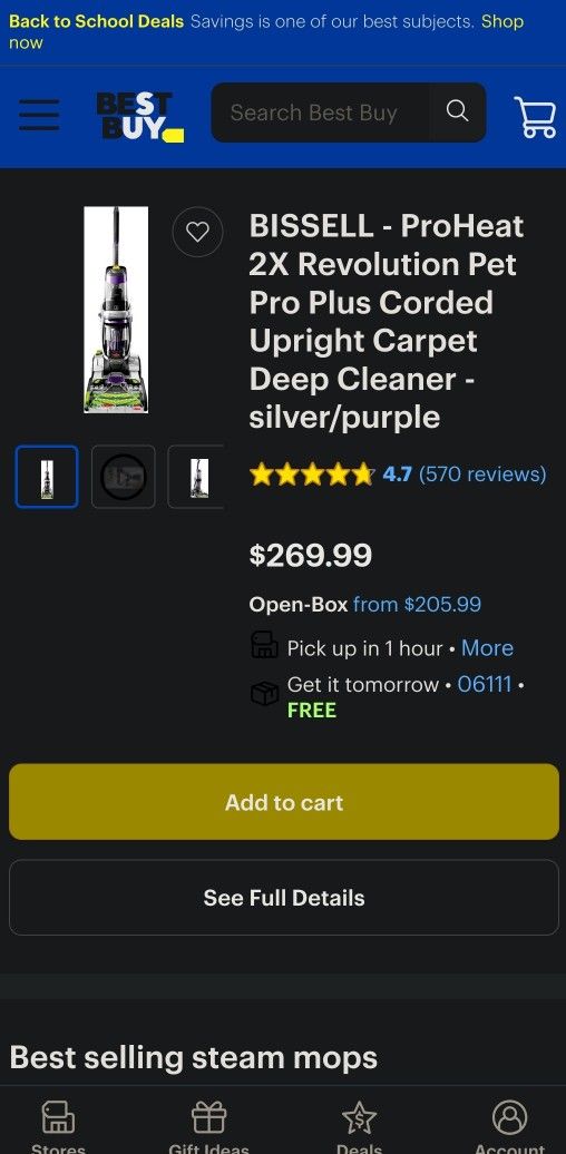 Bissell ProHeat 2X Revolution Pet Pro Deep Carpet Cleaner (3588)