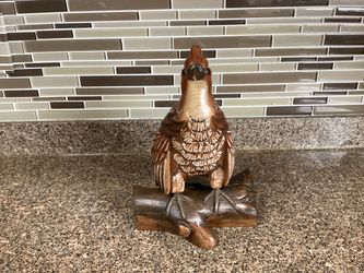 Wood Carved Decoy-Tom Taber Ruffed Grouse. (G)