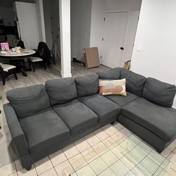 Dark Gray L shaped Couch for sale