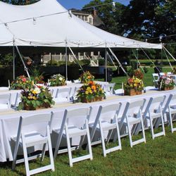 White Resin Folding Party Chairs