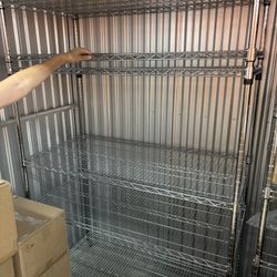 Two Metallic Shelves 