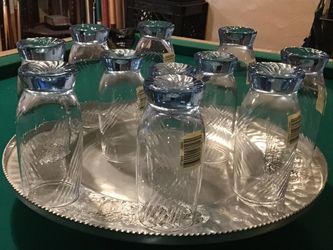 Drinking Glasses Blue Tinted Vintage  (Read Description) - MAKE YOUR BEST OFFER!¡!!