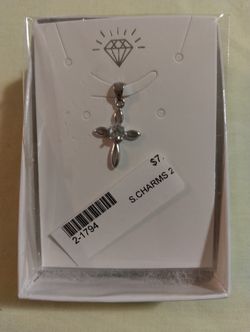 Silver Cross Charm